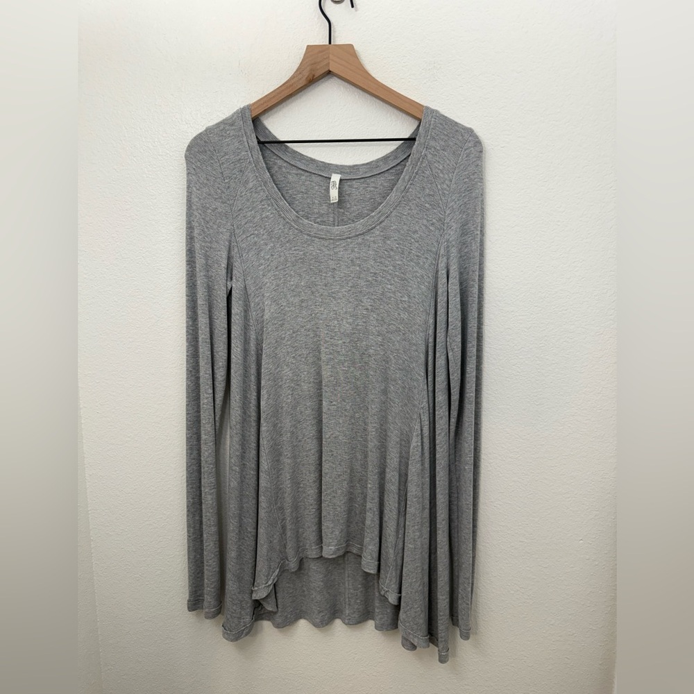 Free People Flowy January Top Grey Medium - Picture 3 of 9